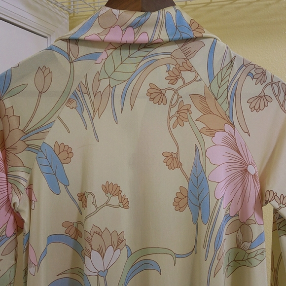 Vintage Nylon Full-Length Maxi Robe Housecoat - Size Small - Picture 9 of 12